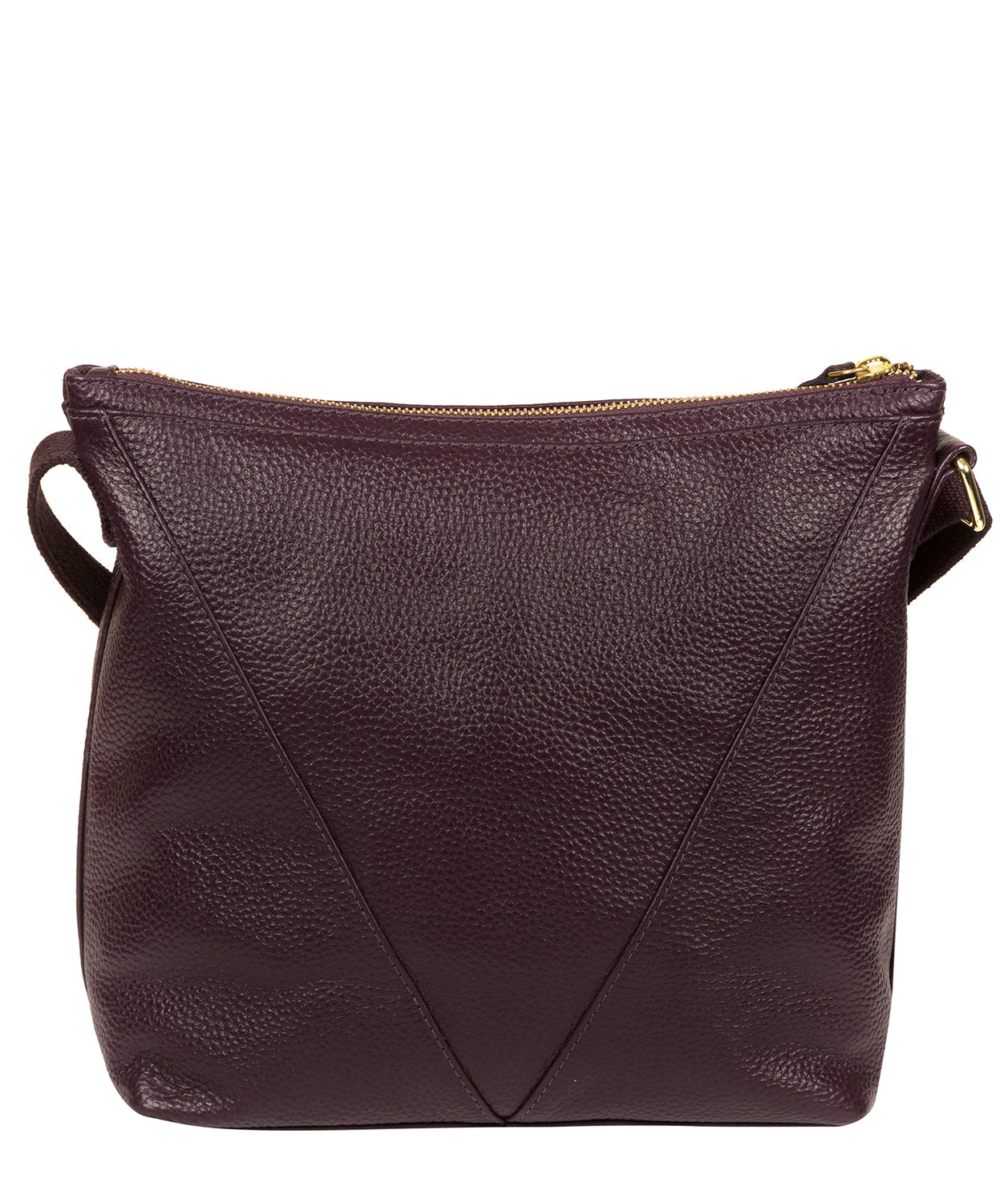 'Rena' Plum Leather Cross Body Bag image 3