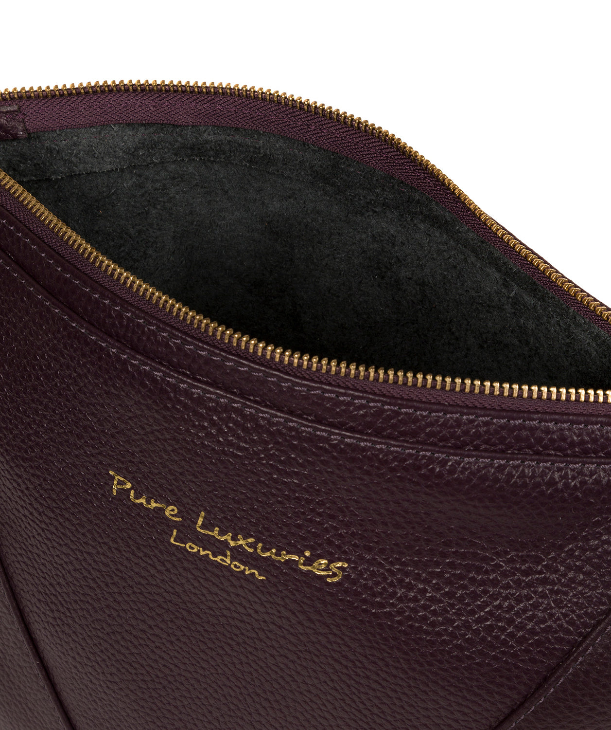 'Rena' Plum Leather Cross Body Bag image 4