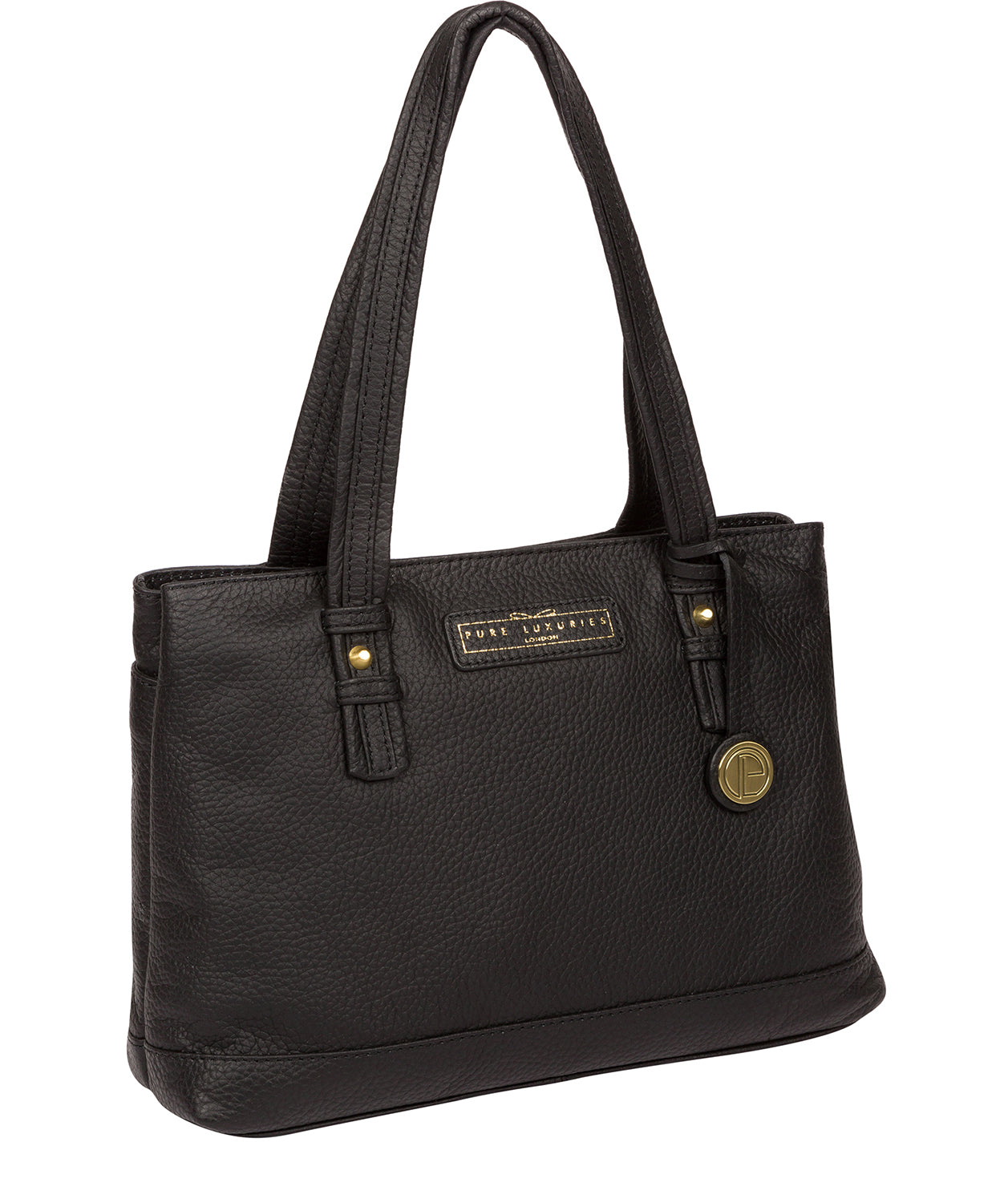 'Linton' Black & Gold Leather Handbag  image 5