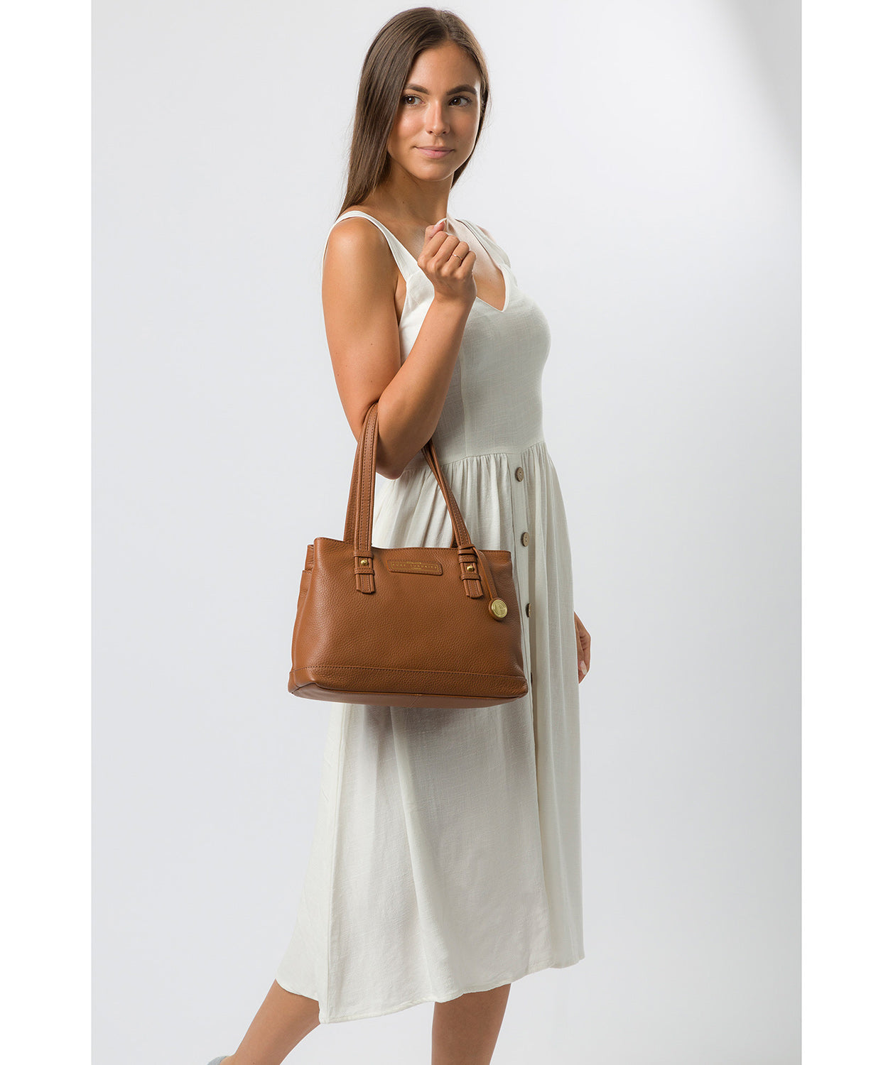 'Linton' Tan Leather Handbag image 7