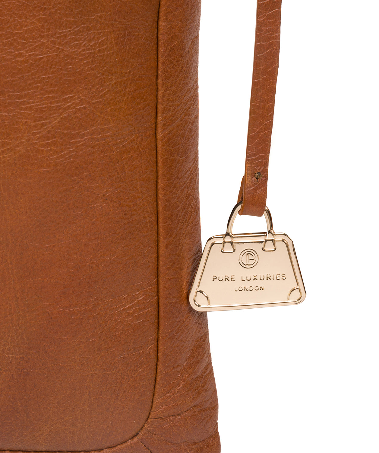 'Lotus' Hazelnut Leather Cross Body Bag image 6