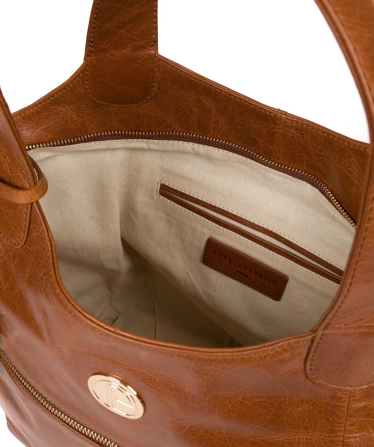 'Mimosa' Hazelnut Leather Tote Bag image 4