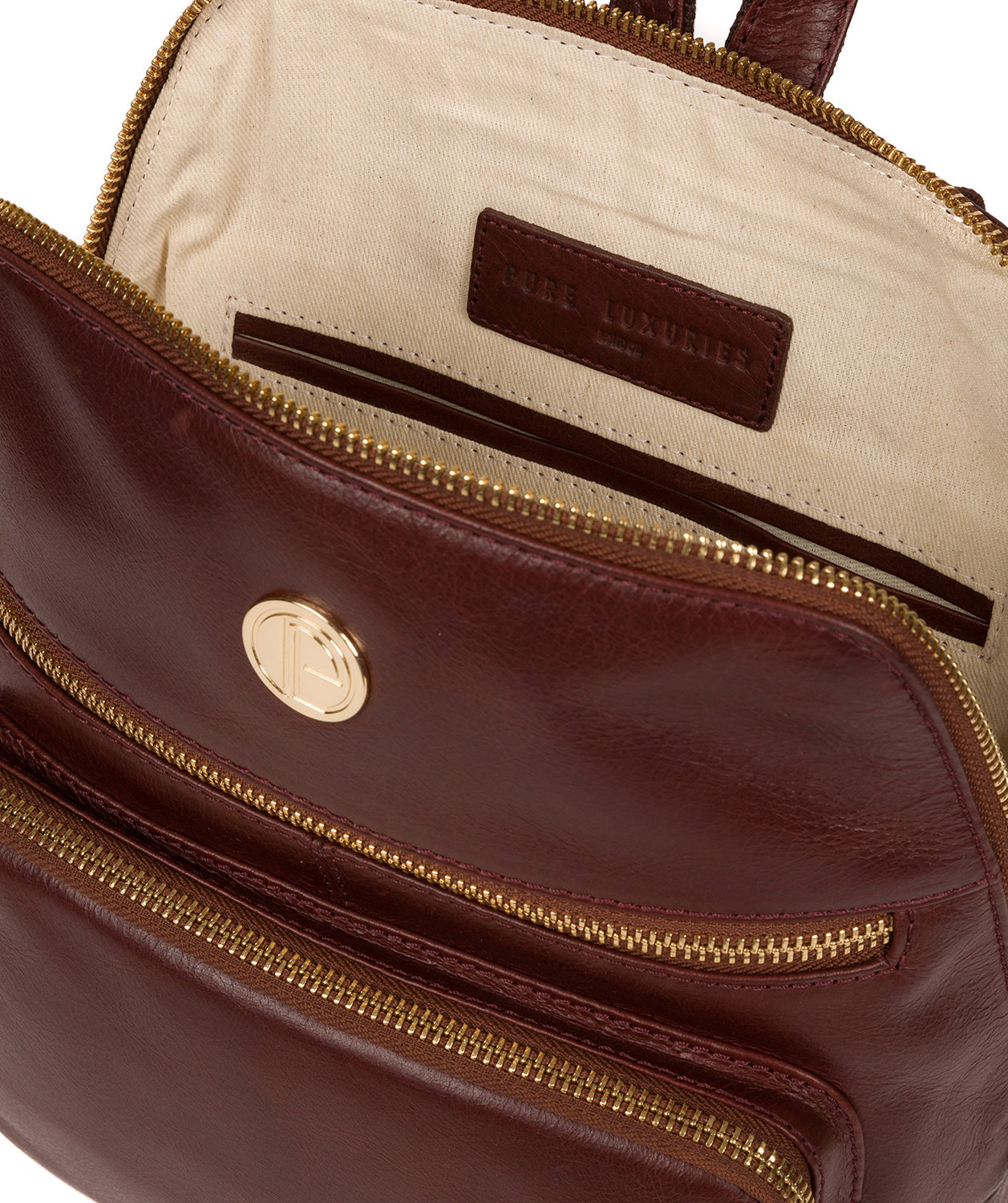 'Verbena' Chestnut Leather Backpack image 4