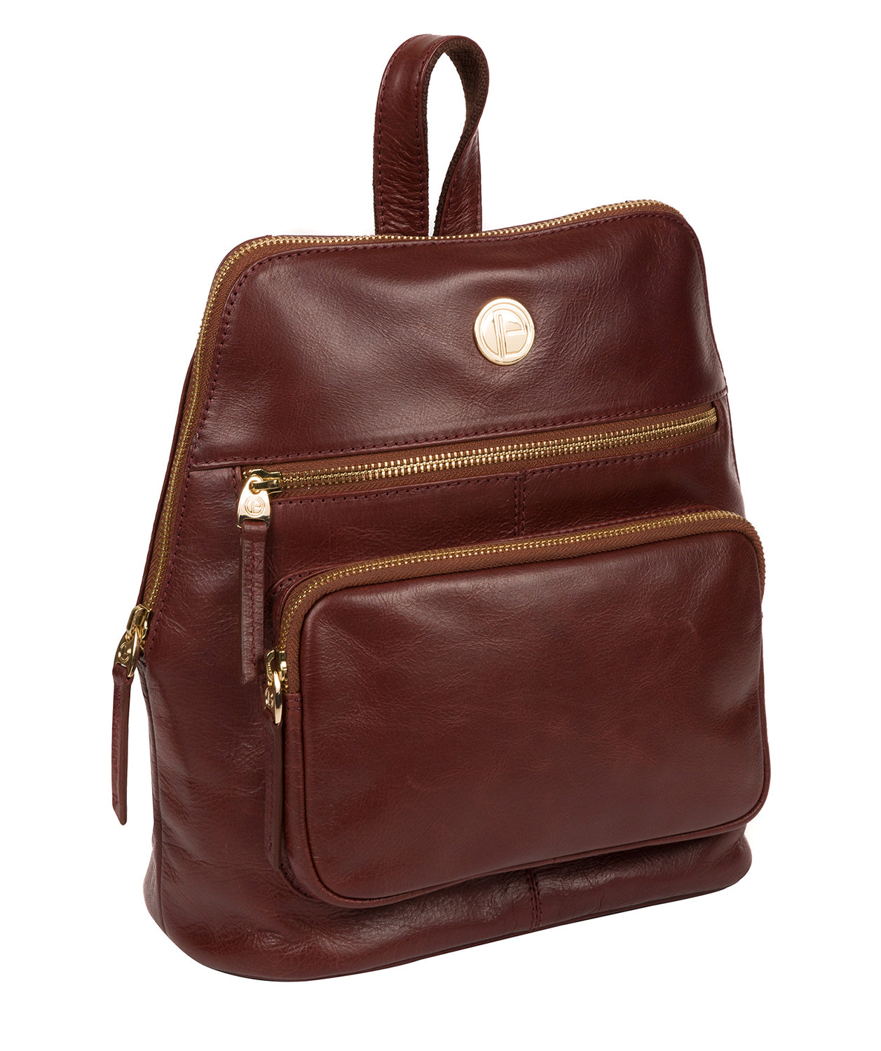 'Verbena' Chestnut Leather Backpack image 5