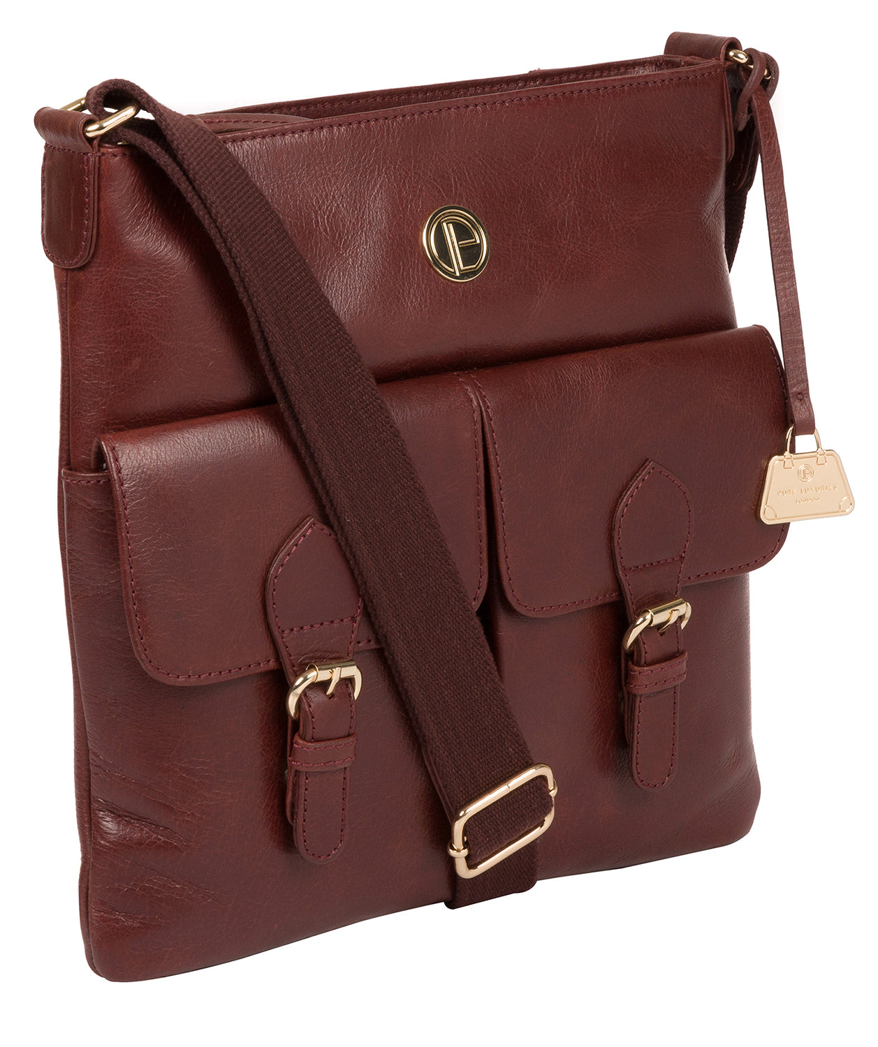 'Azalea' Chestnut Leather Cross Body Bag image 5