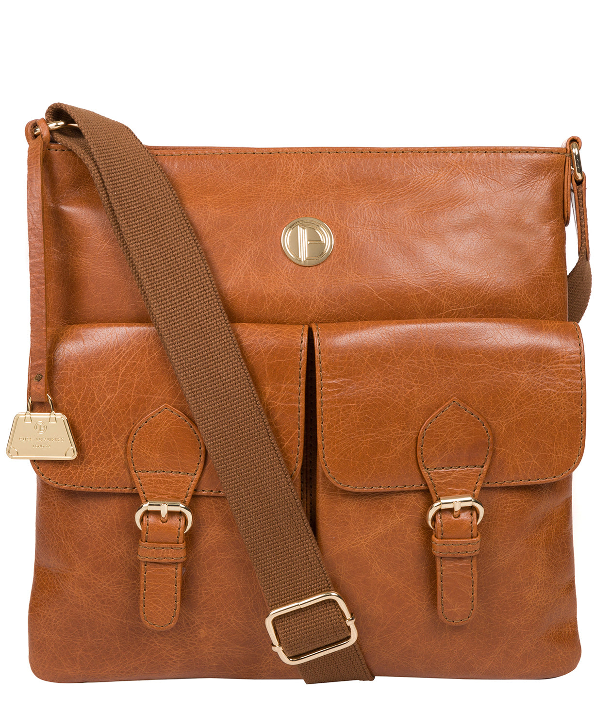 'Azalea' Hazelnut Leather Cross Body Bag image 1