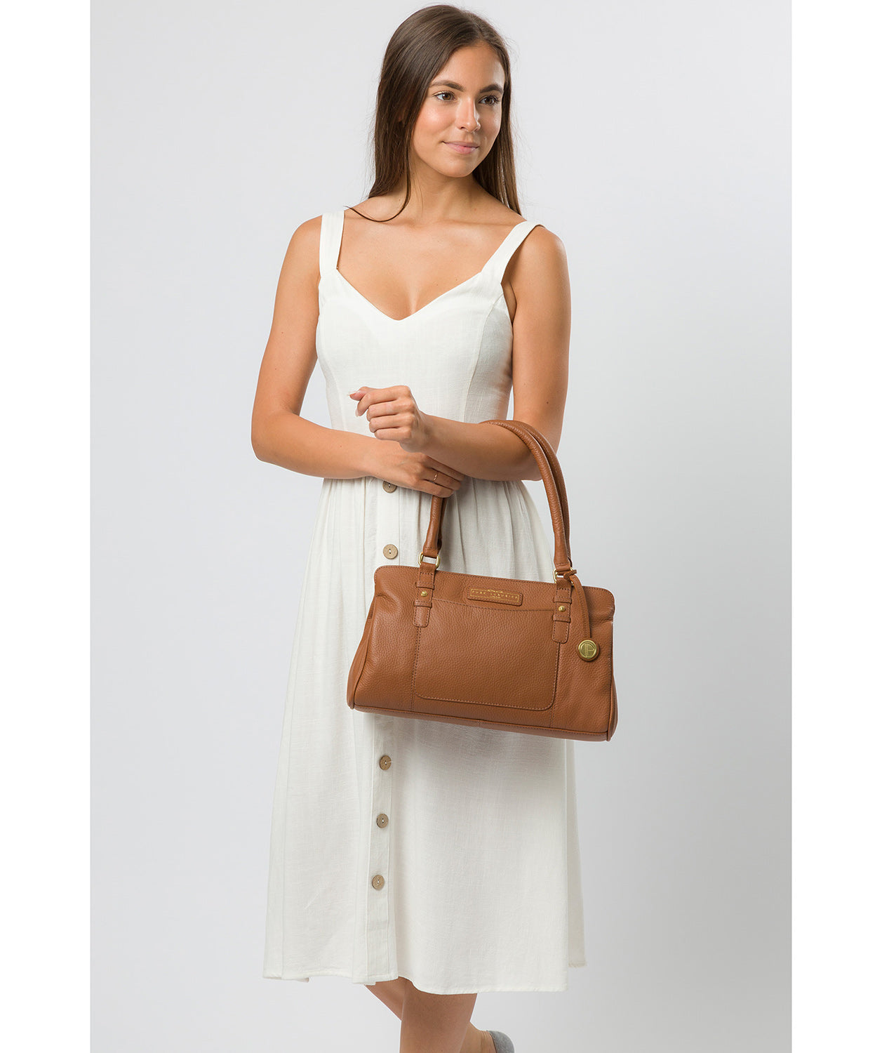 'Epworth' Tan Leather Handbag image 7