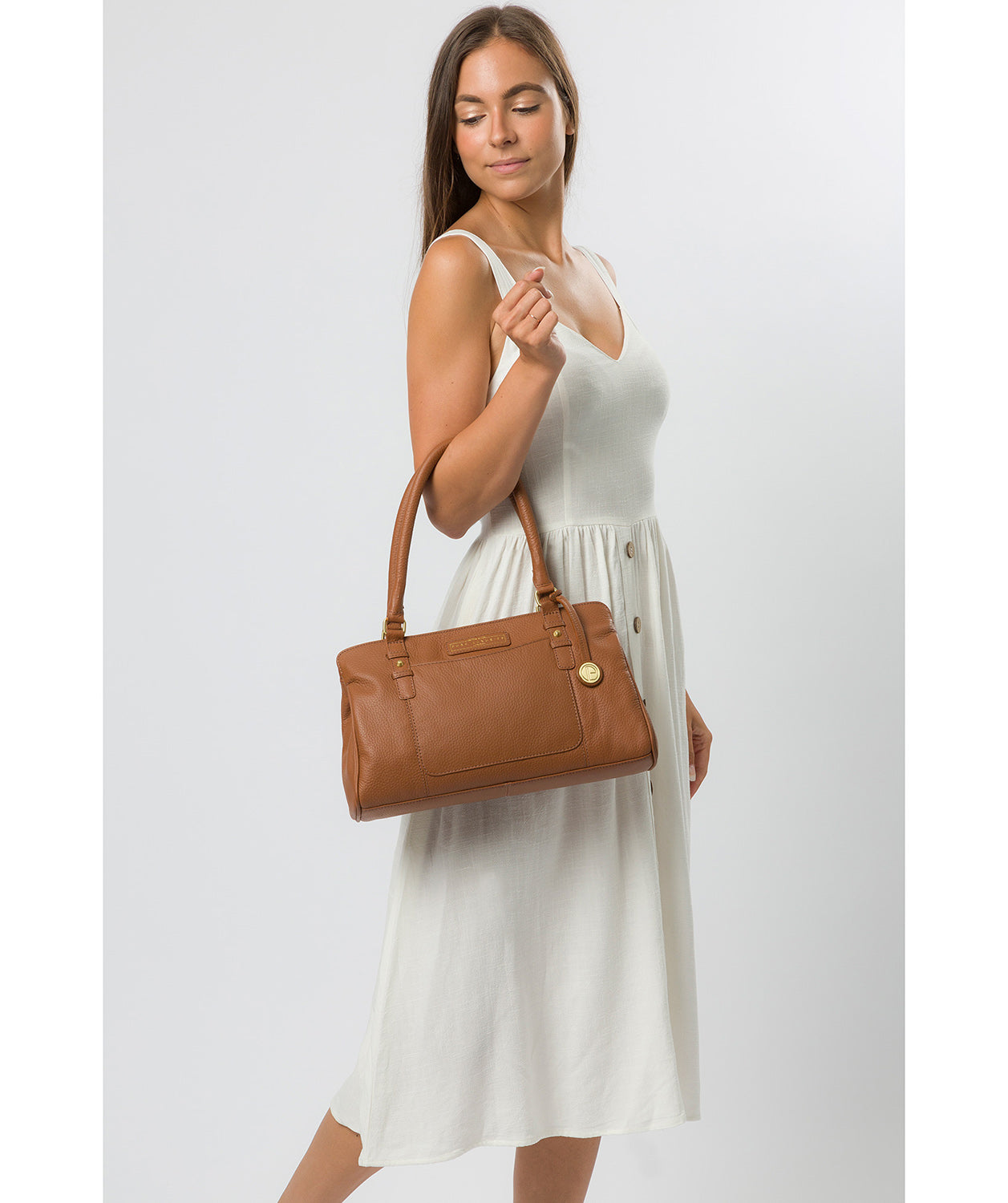 'Epworth' Tan Leather Handbag Pure Luxuries London