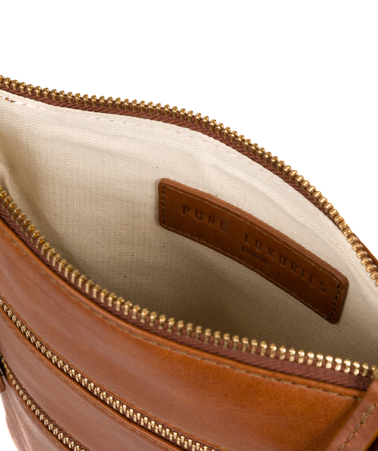 'Gardenia' Hazelnut Leather Cross Body Bag image 4