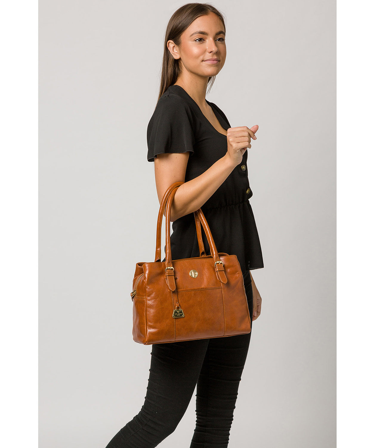 Tan Leather Handbag 'Fleur' by Pure Luxuries – Pure Luxuries London