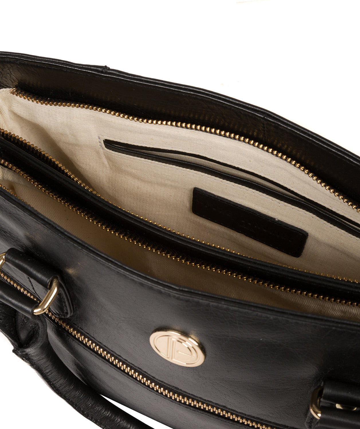 'Poppy' Jet Black Leather Handbag