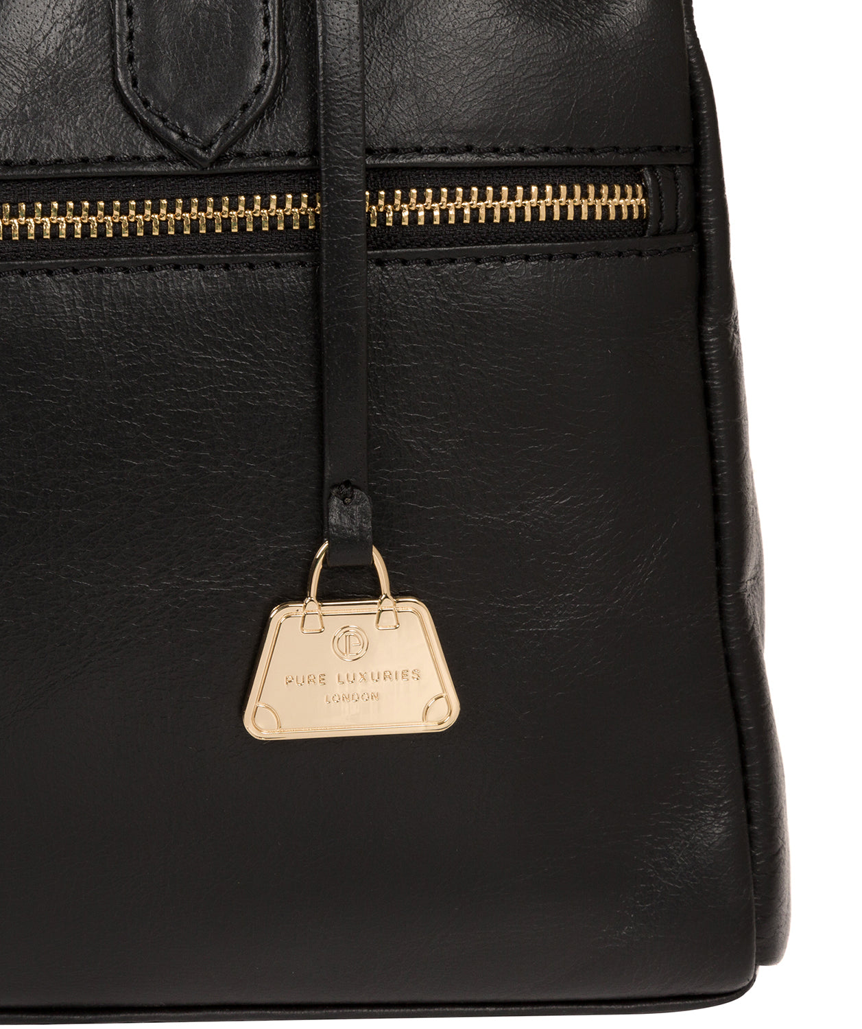 'Poppy' Jet Black Leather Handbag