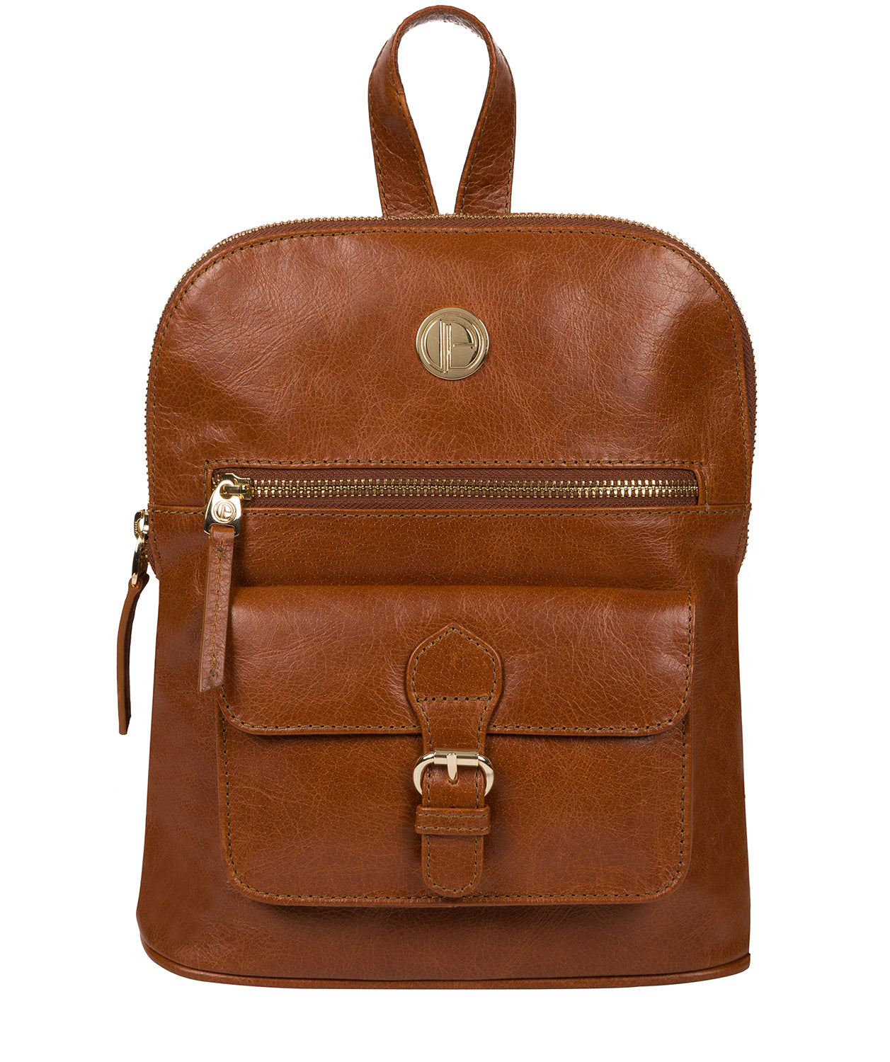 'Zinnia' Hazelnut Leather Backpack