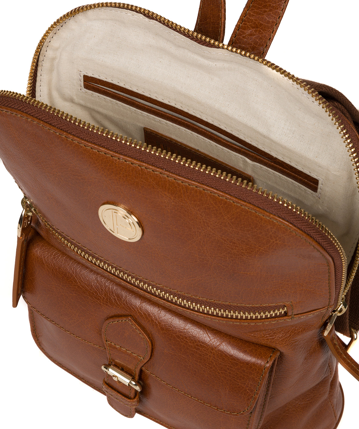 'Zinnia' Hazelnut Leather Backpack