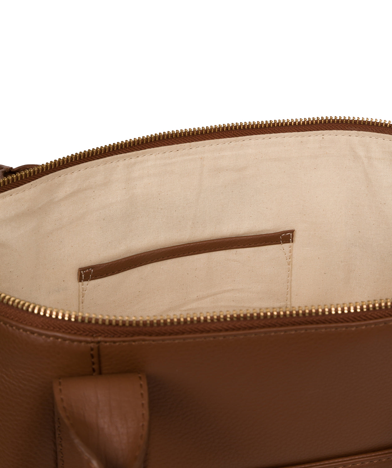 'Faye' Tan Leather Tote Bag