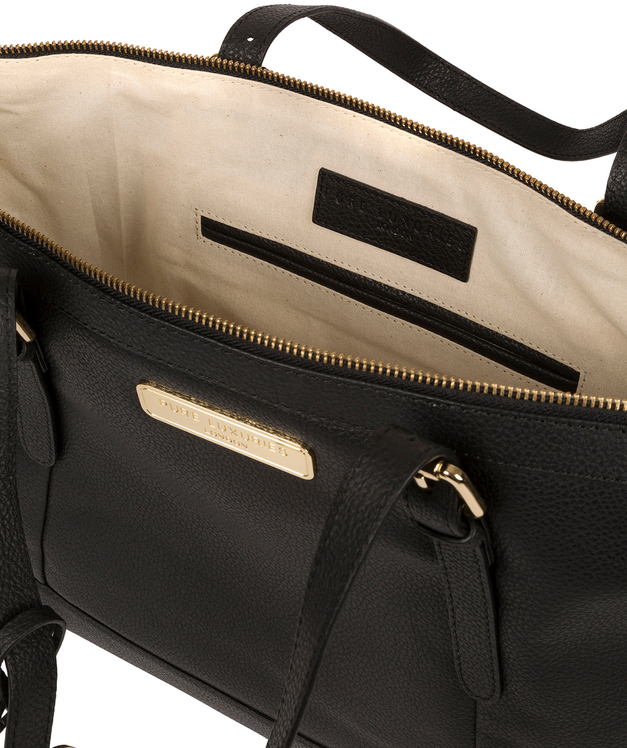 'Emily' Black Leather Tote Bag image 4