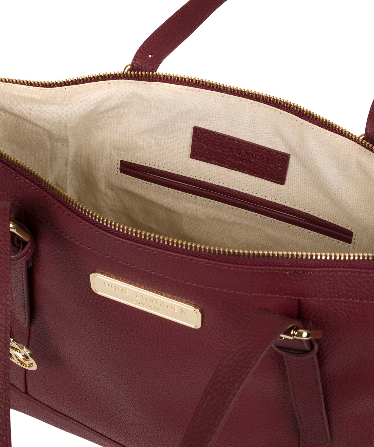 'Emily' Pomegranate Leather Tote Bag image 4