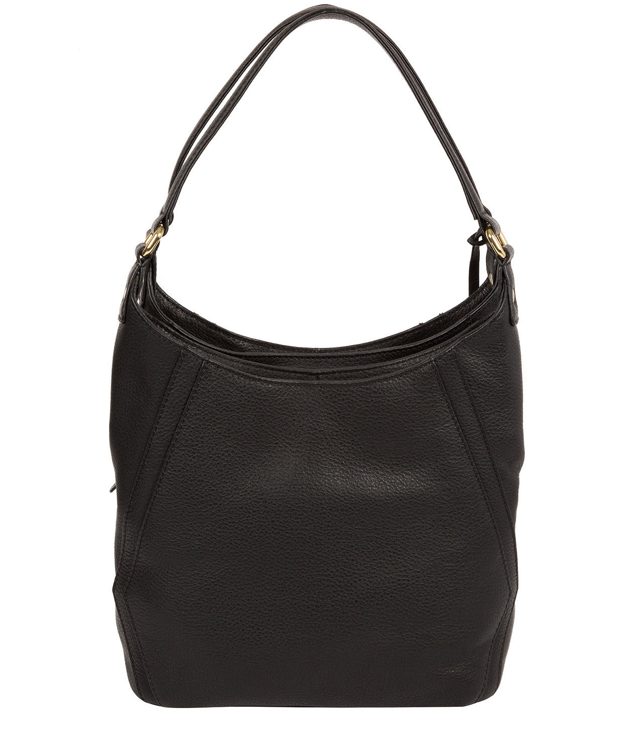 'Abigail' Black Leather Shoulder Bag image 3