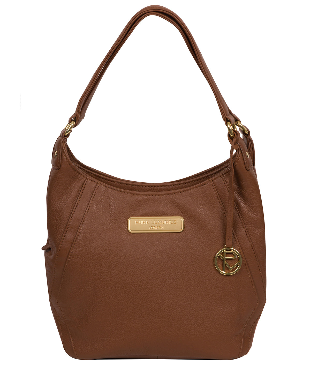 'Abigail' Tan Leather Shoulder Bag