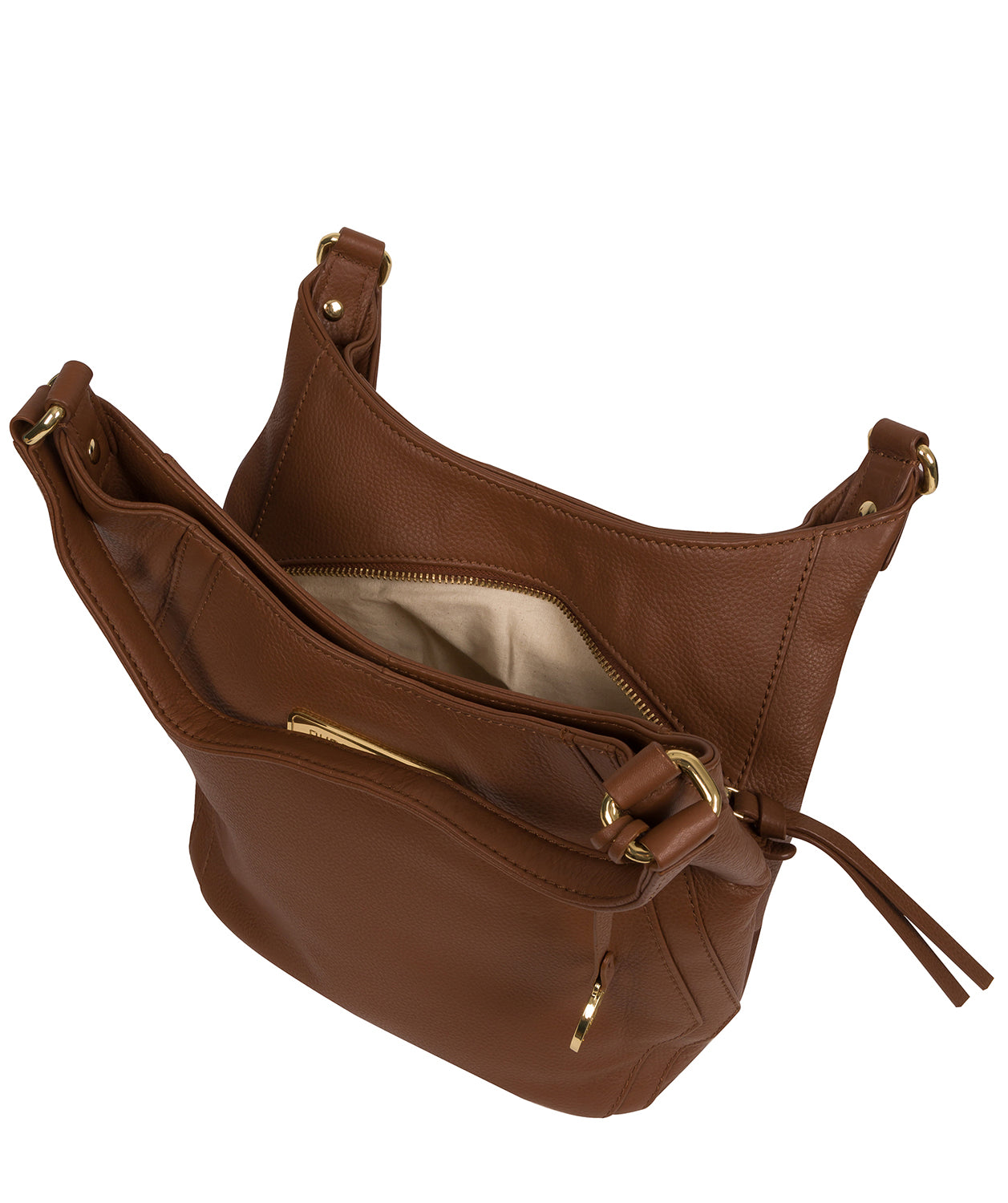 'Abigail' Tan Leather Shoulder Bag