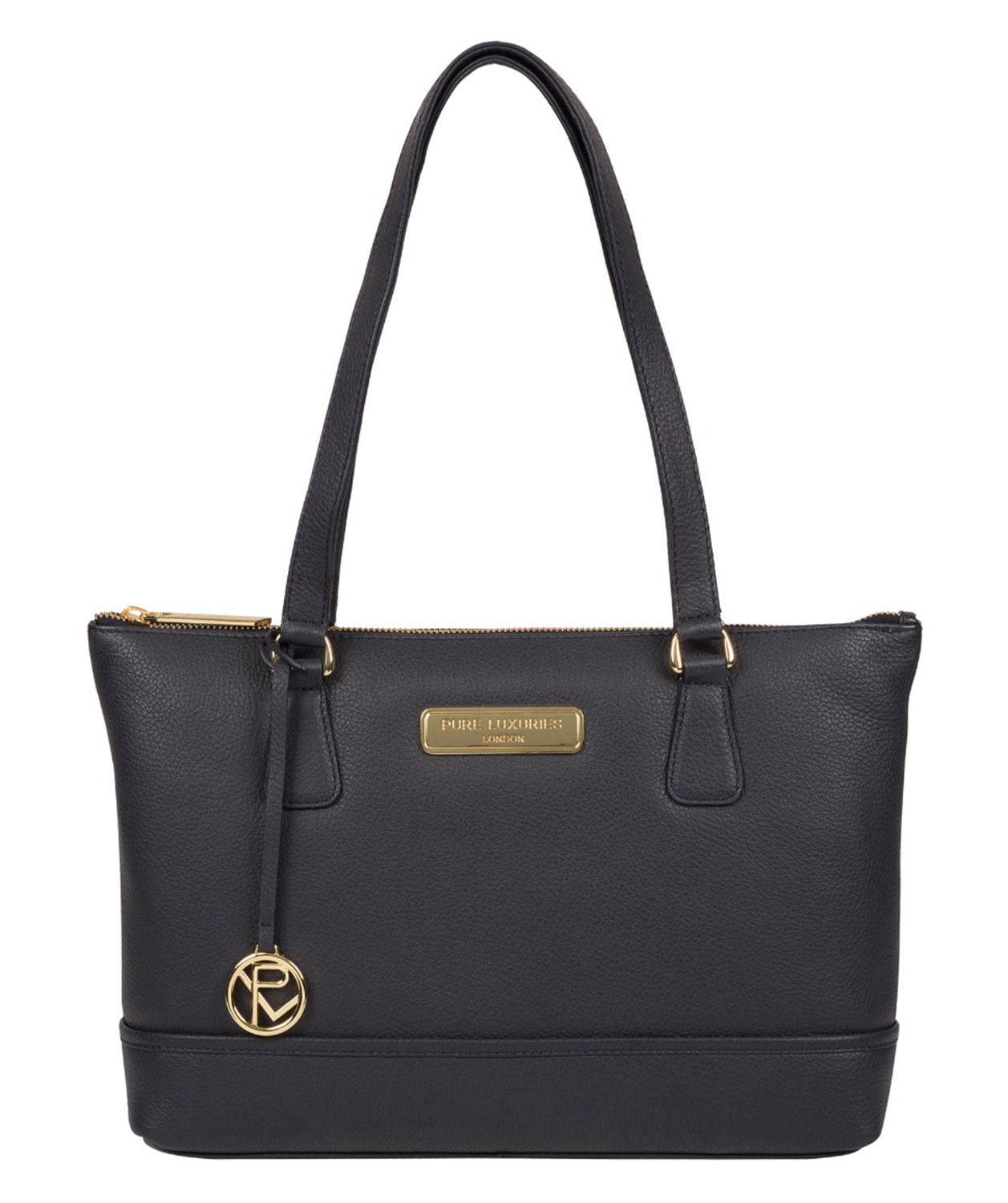 'Keira' Navy Leather Handbag