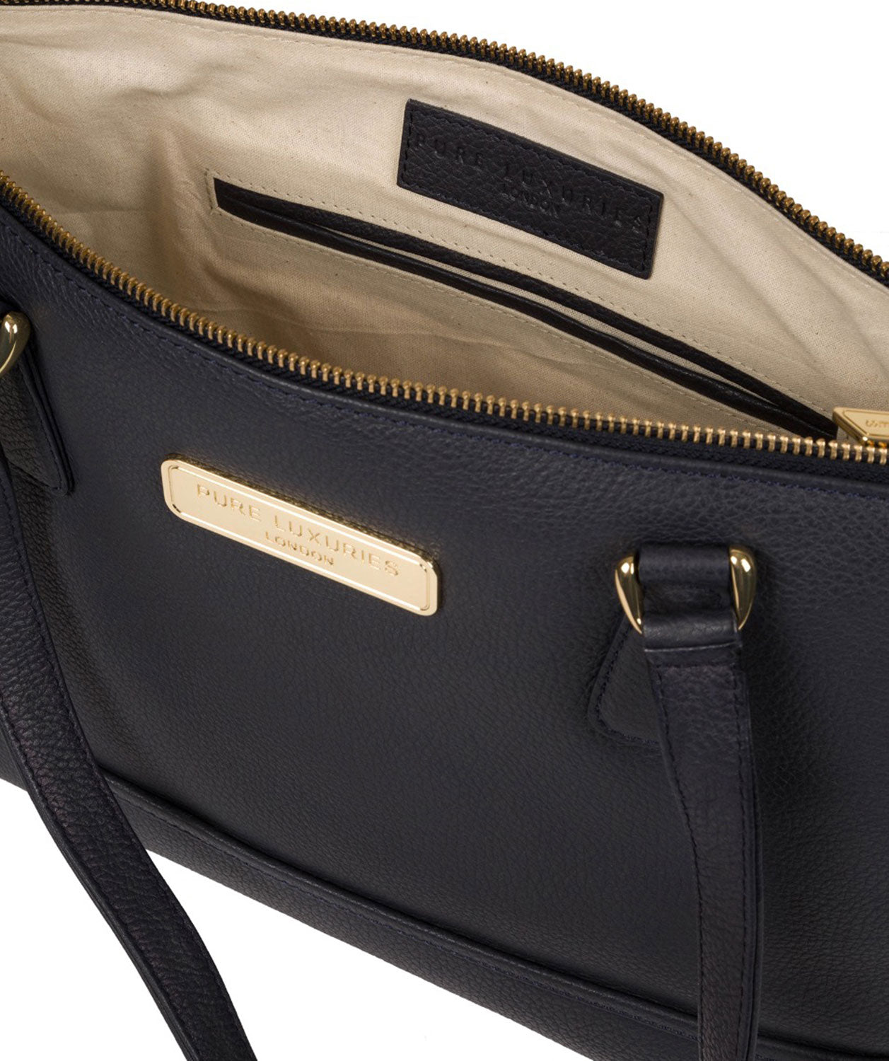 'Keira' Navy Leather Handbag