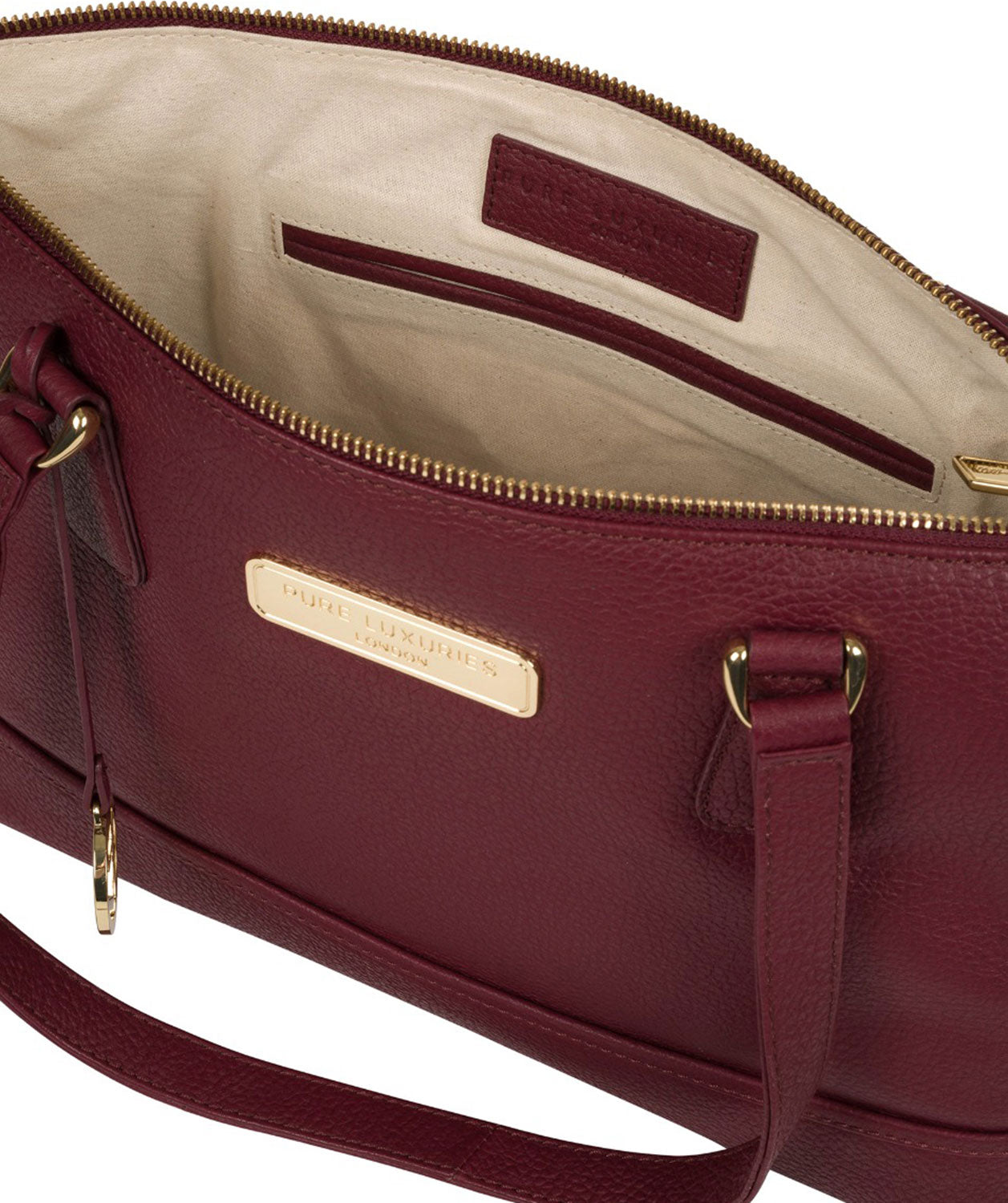 'Keira' Pomegranate Leather Handbag