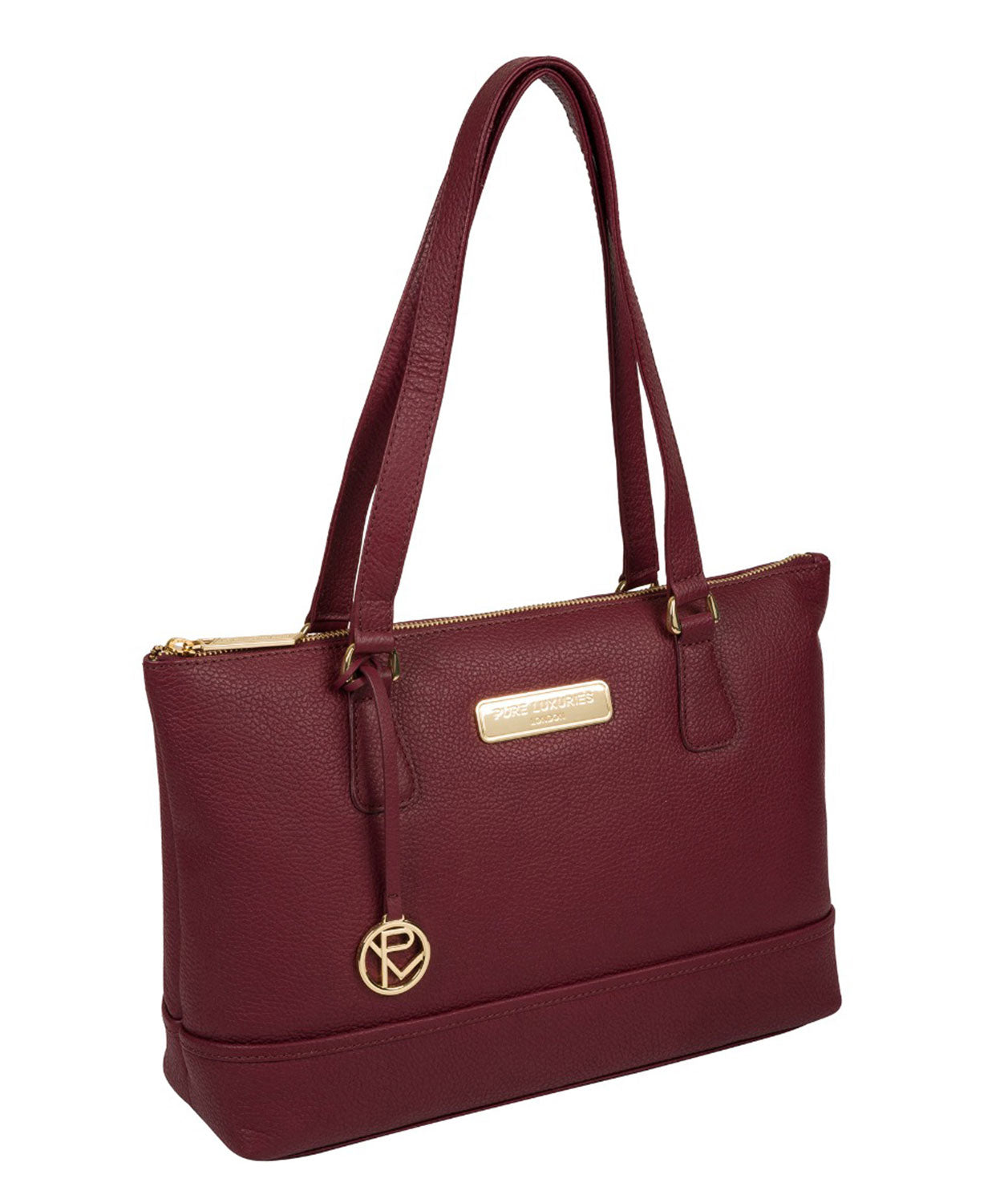 'Keira' Pomegranate Leather Handbag