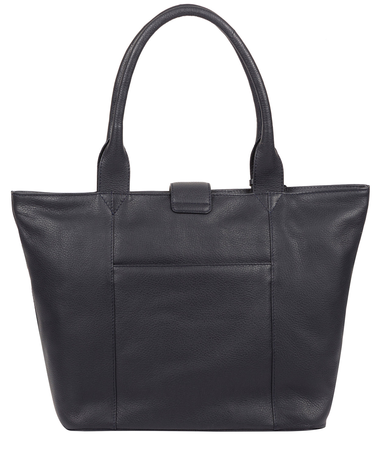 'Annabelle' Navy Leather Tote Bag image 3