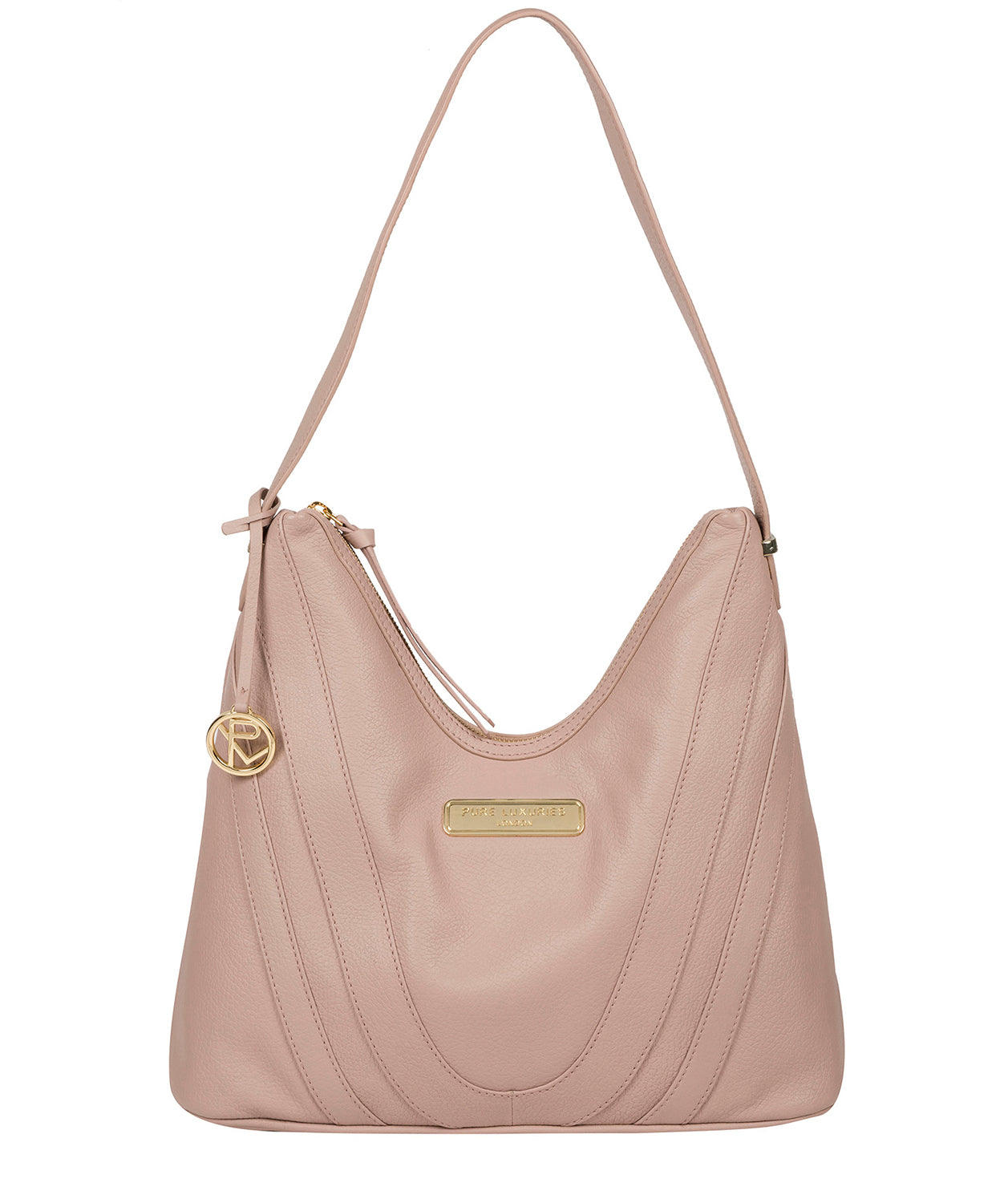 'Felicity' Blush Pink Leather Shoulder Bag image 1