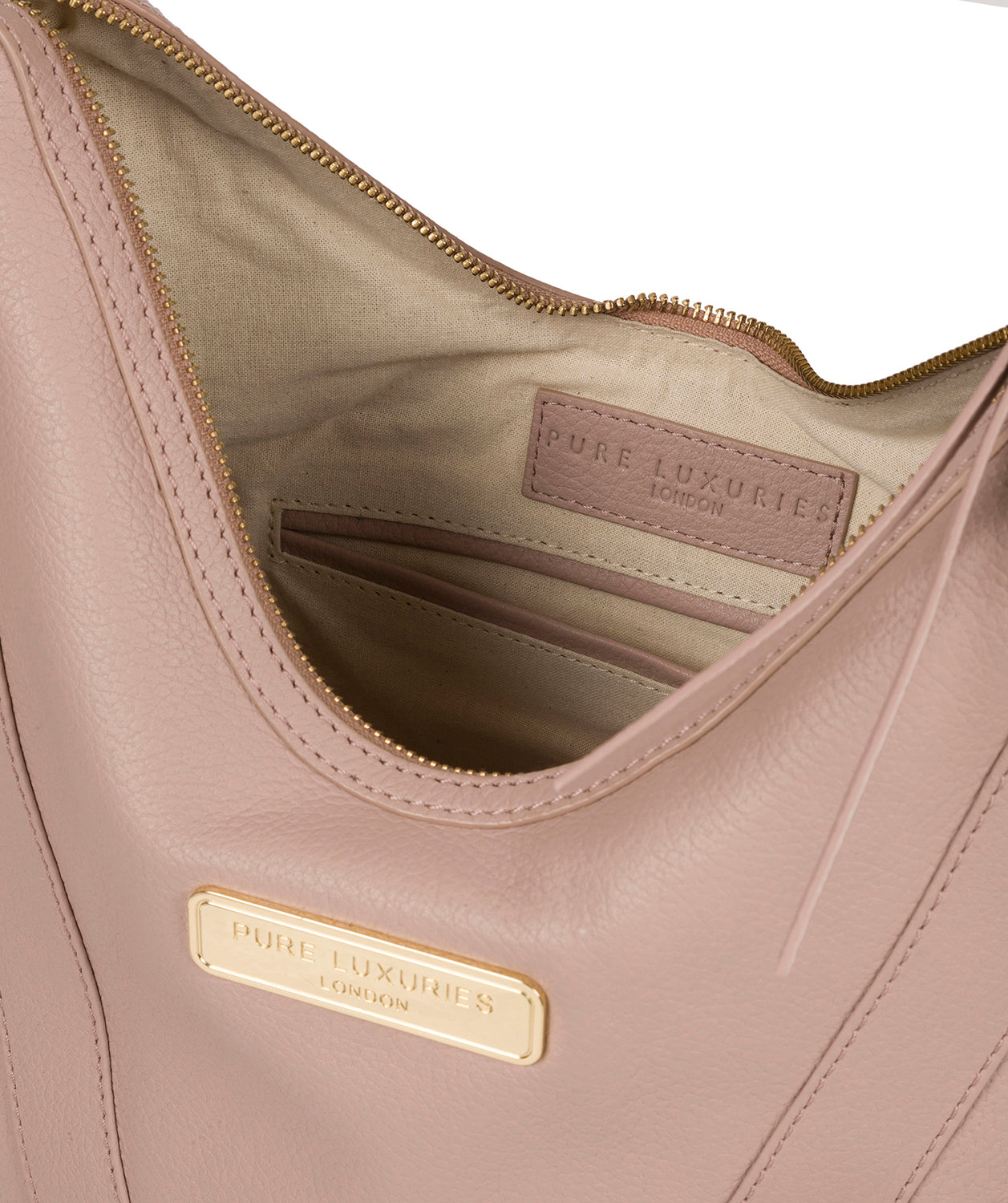 'Felicity' Blush Pink Leather Shoulder Bag image 4