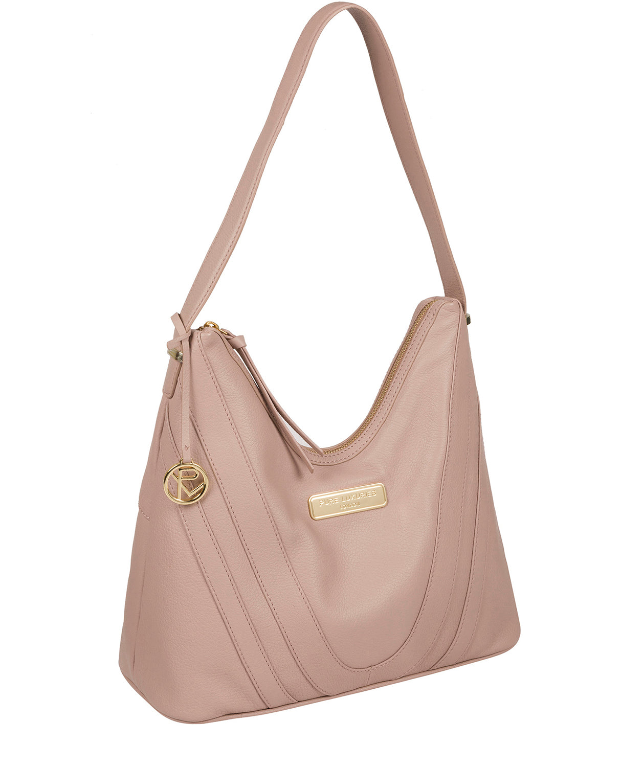 'Felicity' Blush Pink Leather Shoulder Bag image 5