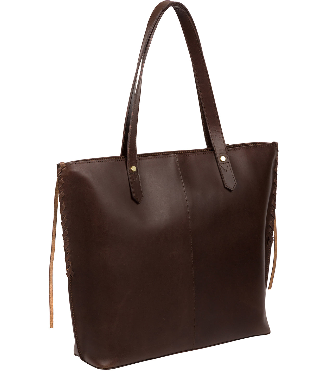 'Hampstead' Chocolate Leather Tote Bag image 3