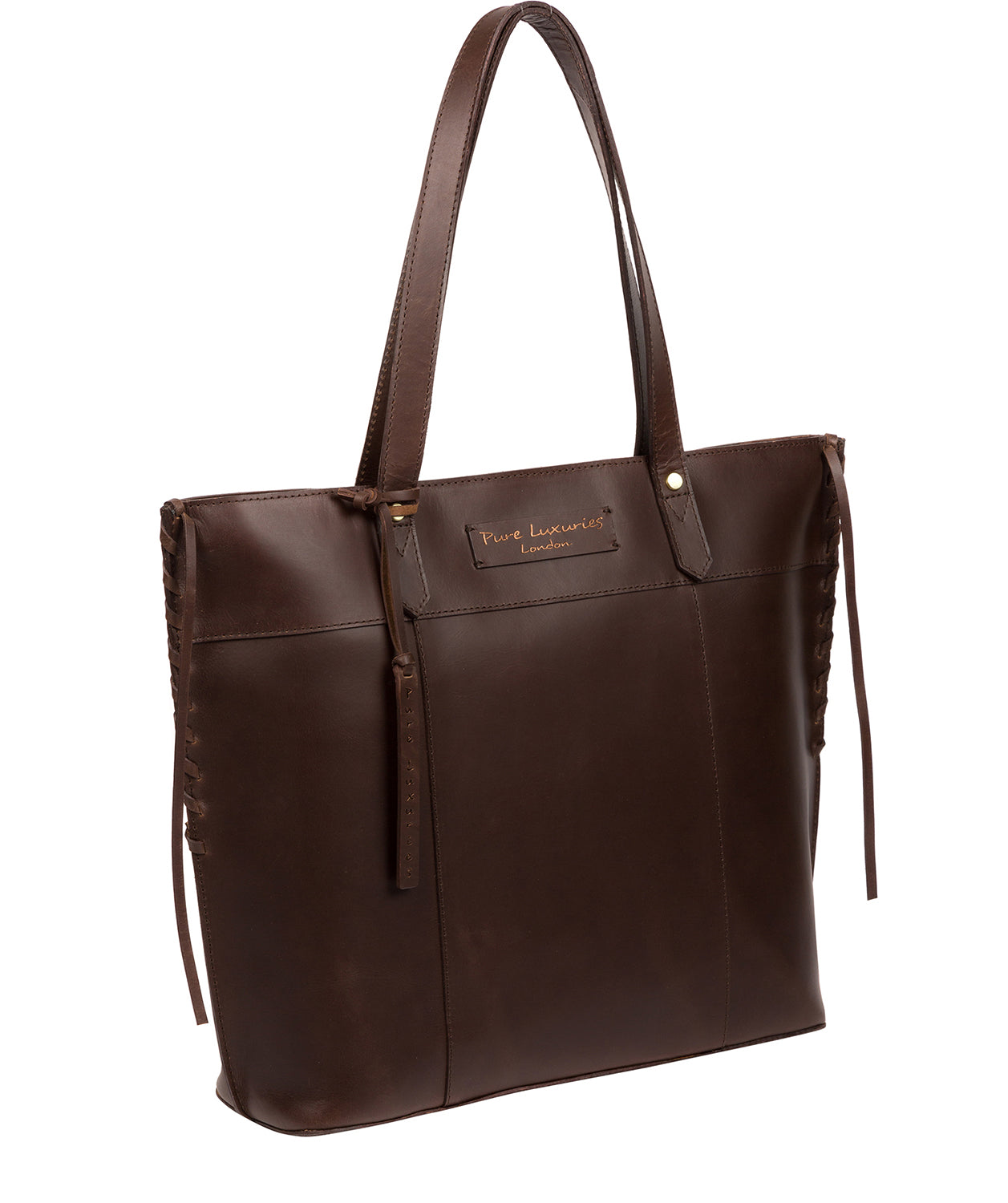 'Hampstead' Chocolate Leather Tote Bag