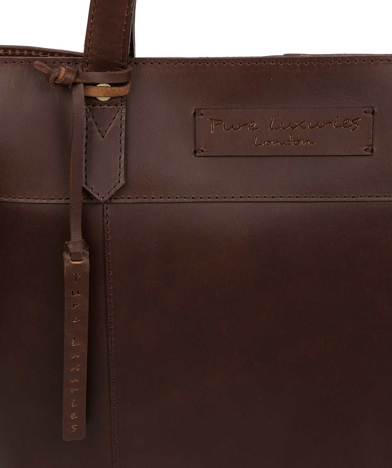 'Hampstead' Chocolate Leather Tote Bag