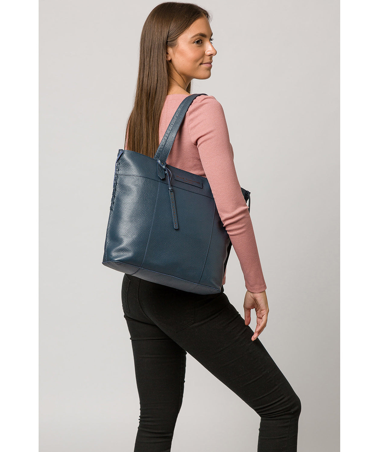 'Hampstead' Denim Leather Tote Bag Pure Luxuries London