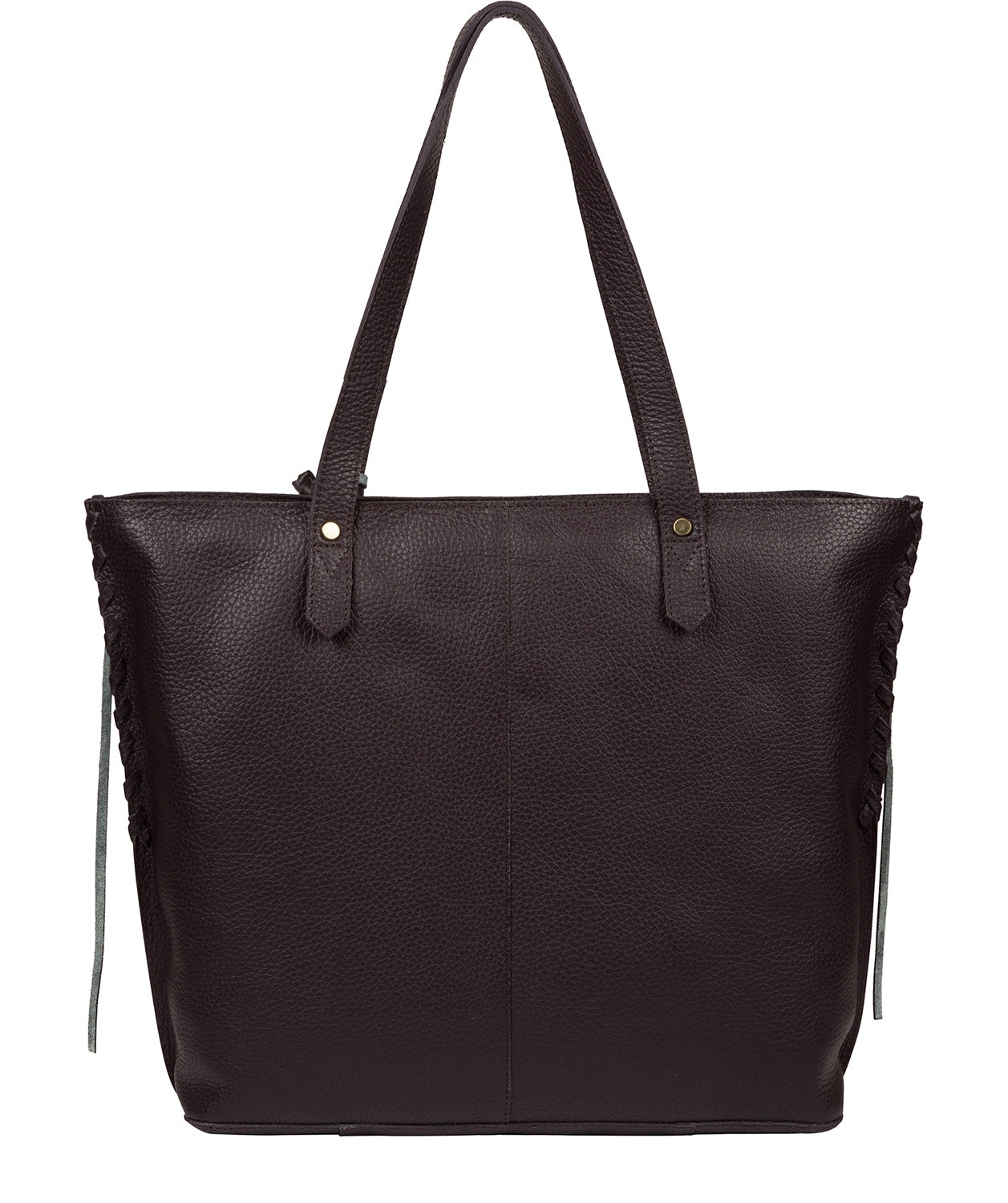 'Hampstead' Plum Leather Tote Bag image 3