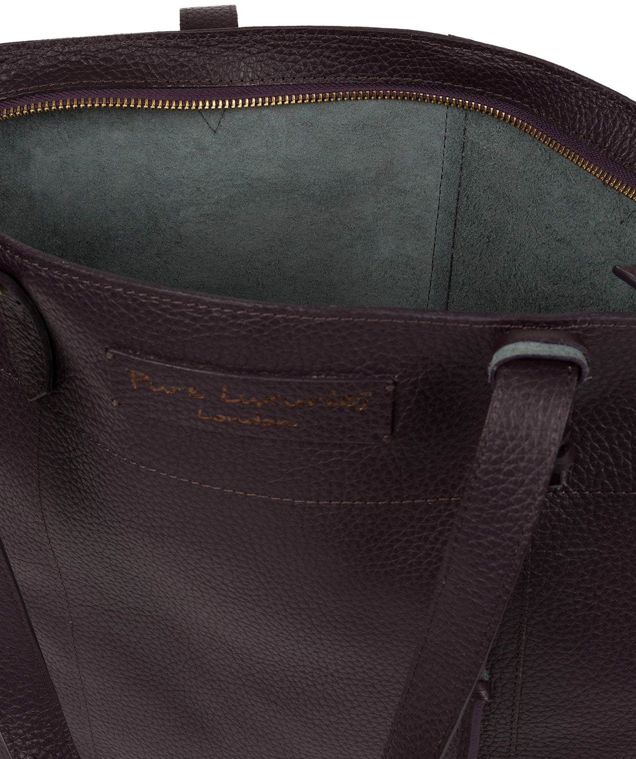 'Hampstead' Plum Leather Tote Bag image 4