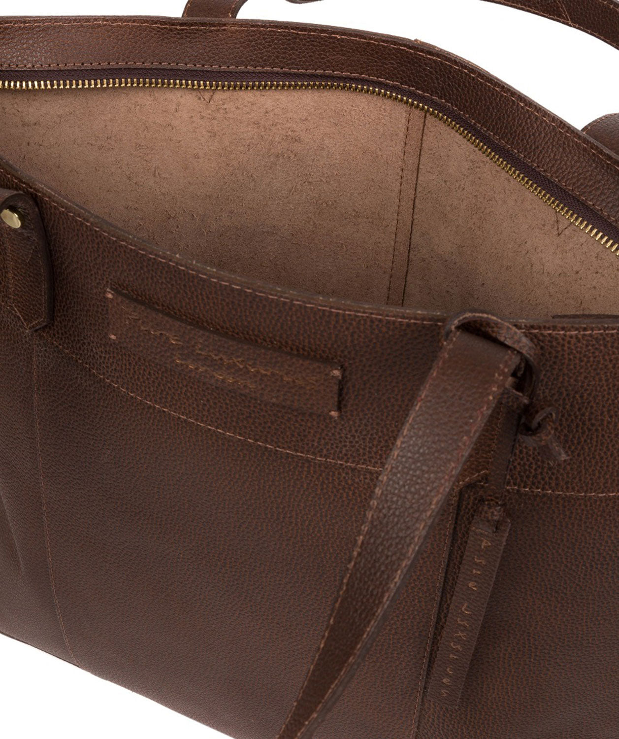 'Hampstead' Walnut Leather Tote Bag