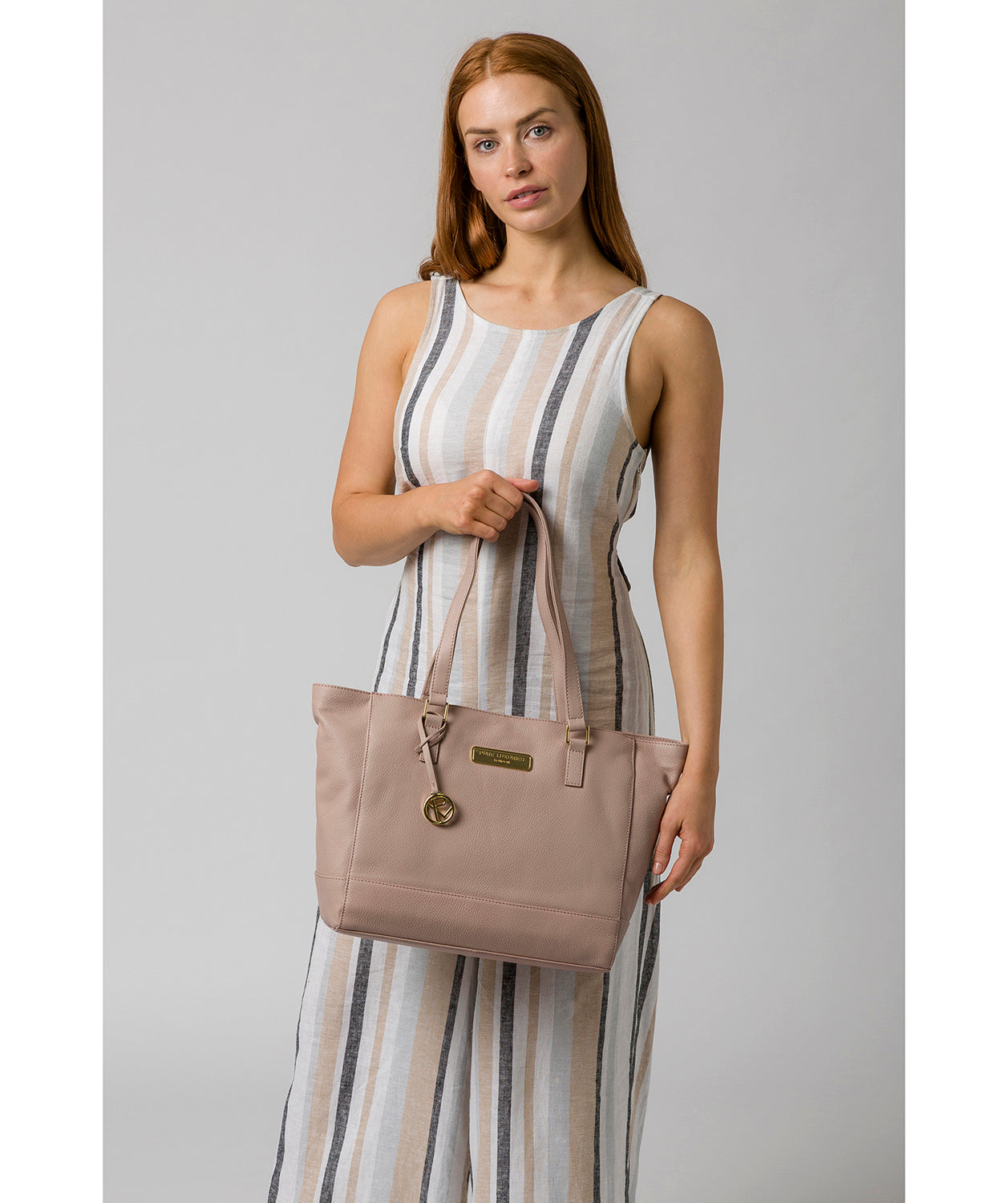 'Sophie' Blush Pink Leather Tote Bag image 2