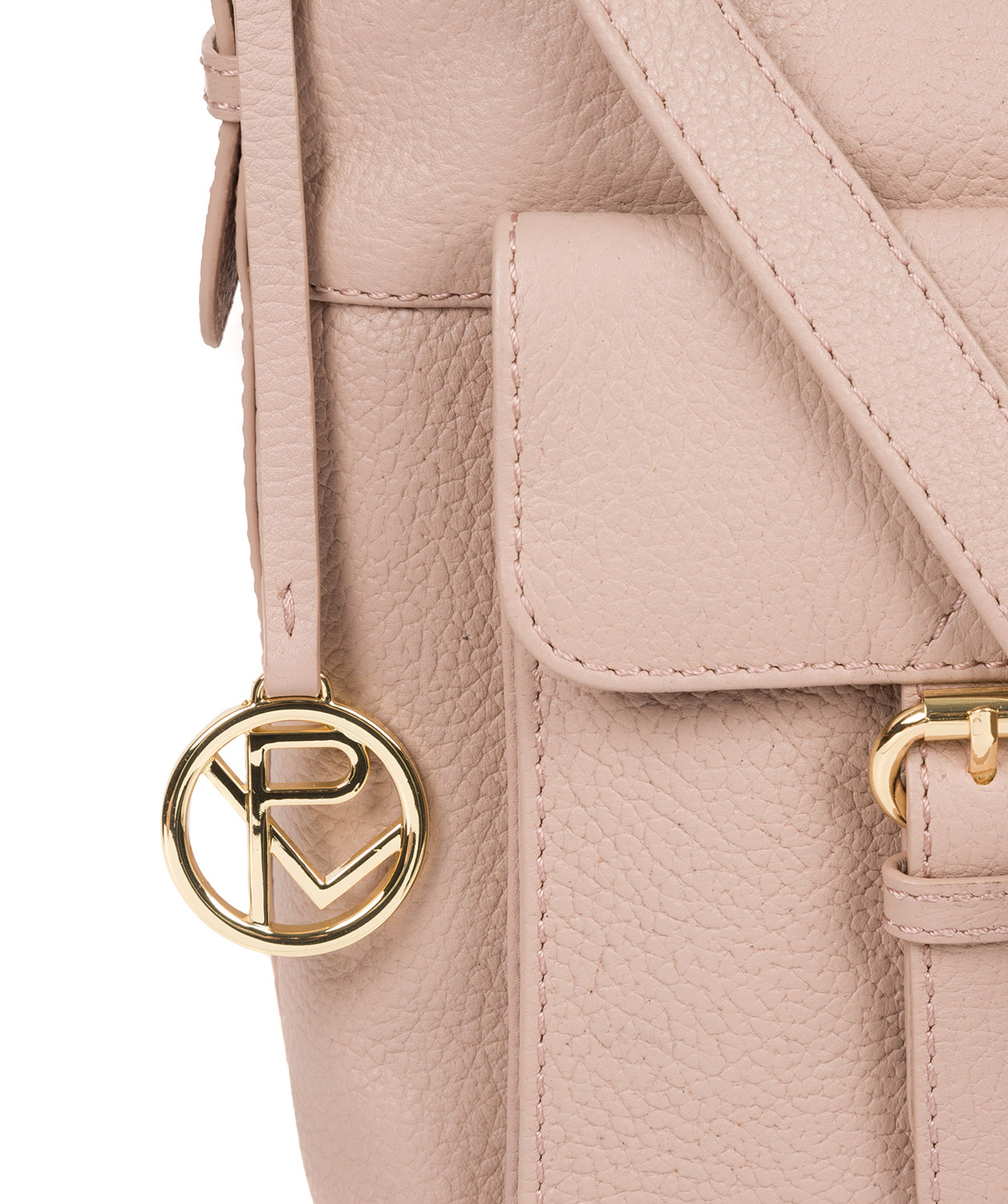 'Jenna' Blush Pink Leather Shoulder Bag image 6