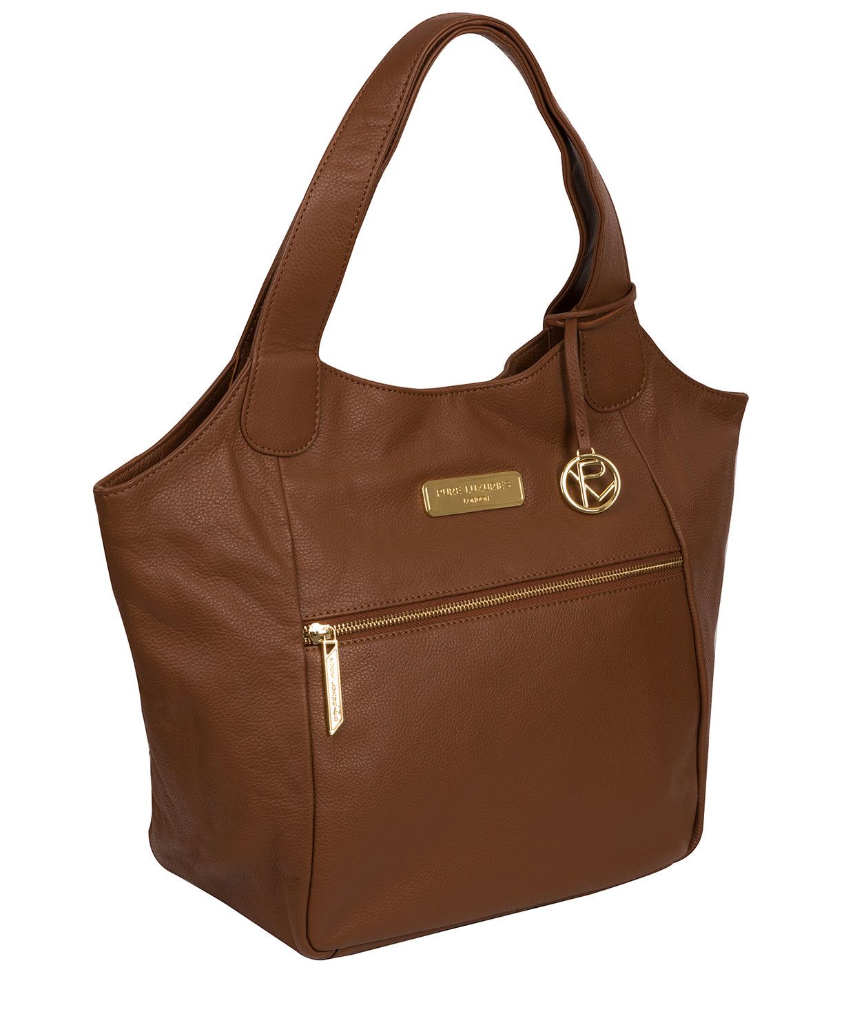 'Roxanne' Tan Leather Tote Bag