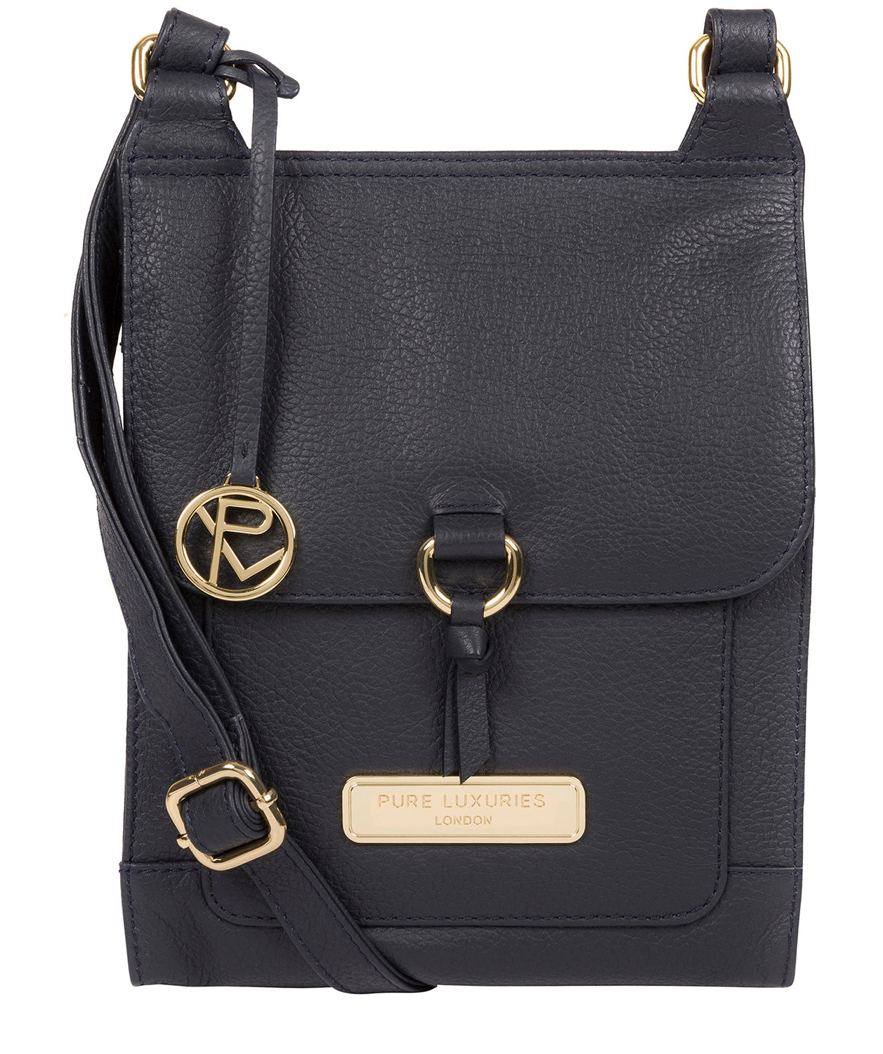 'Naomi' Navy Leather Cross Body Bag image 1