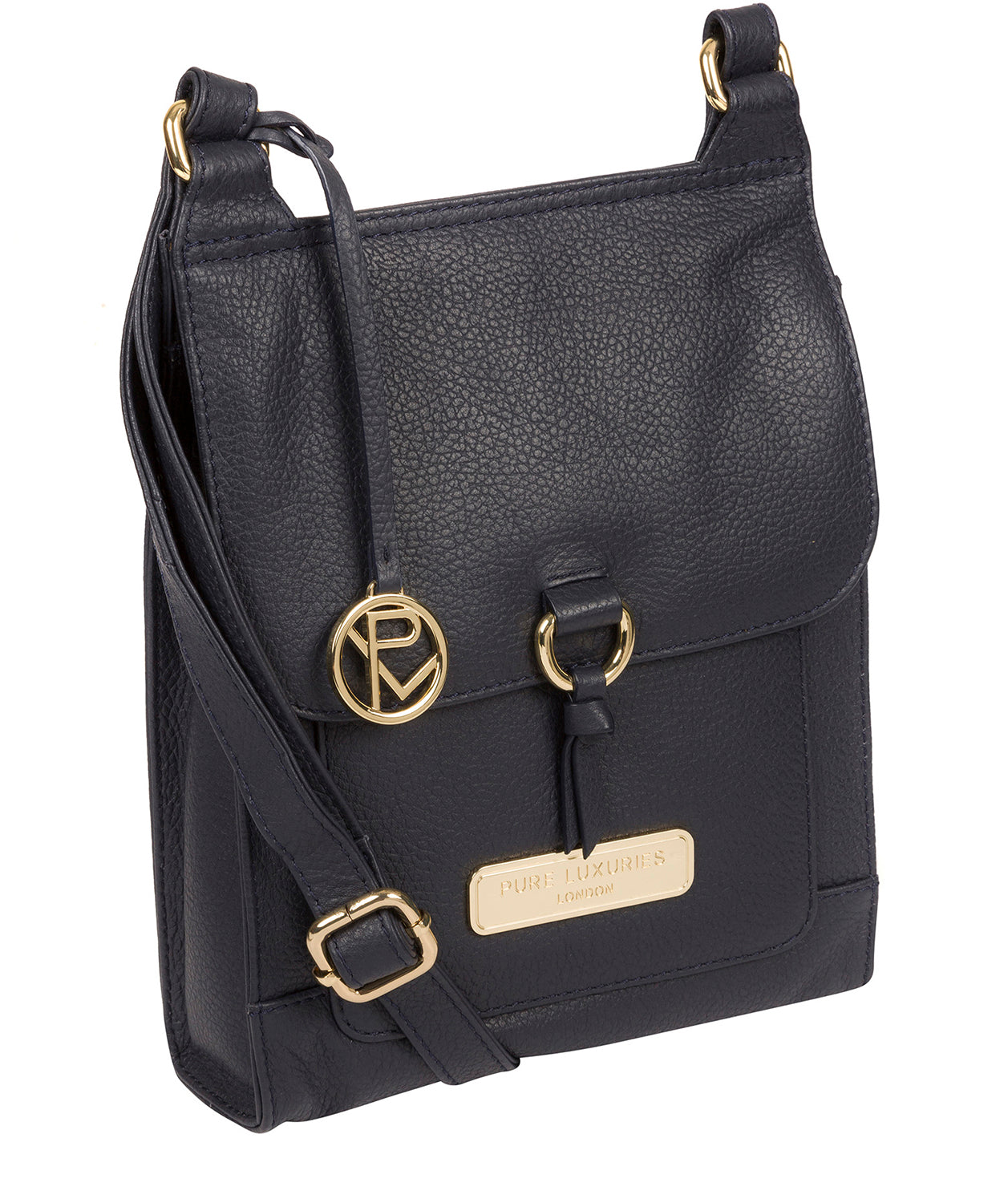 'Naomi' Navy Leather Cross Body Bag image 5