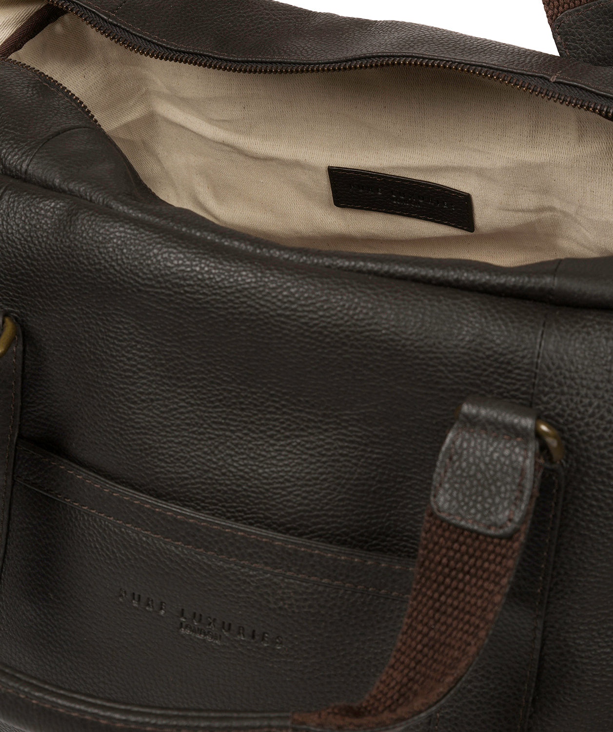 'Global' Brown Leather Holdall image 4