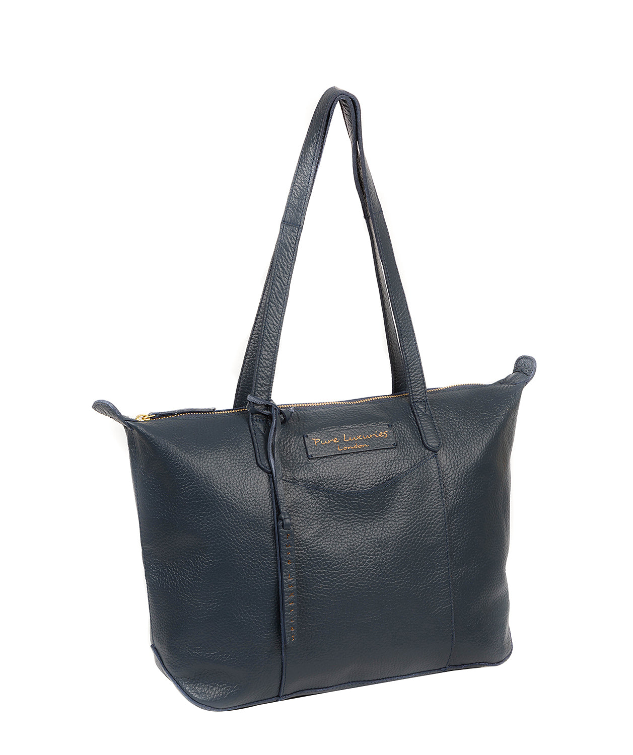 'Oval' Denim Leather Tote Bag