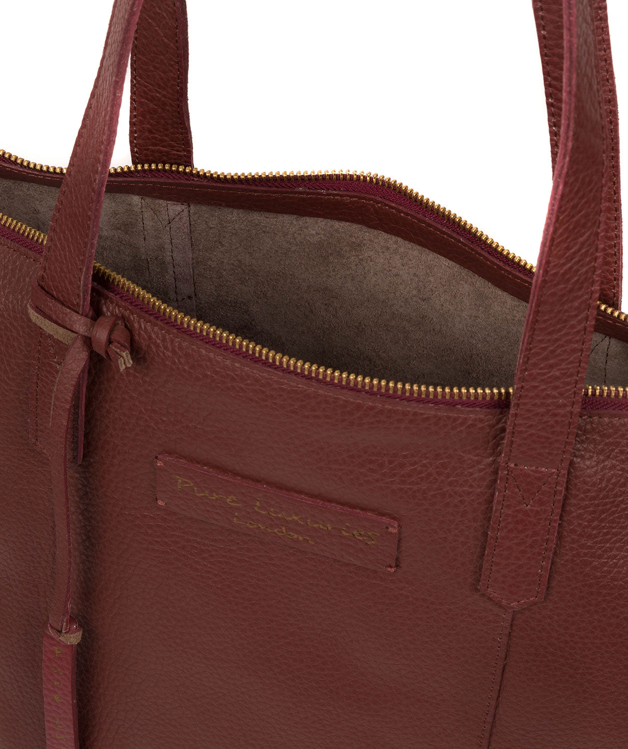 'Blendon' Burgundy Leather Tote Bag