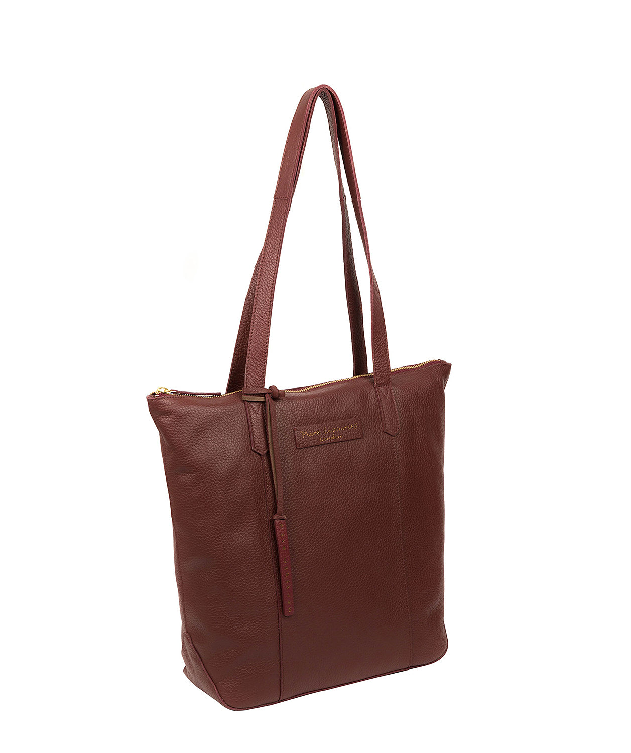 'Blendon' Burgundy Leather Tote Bag