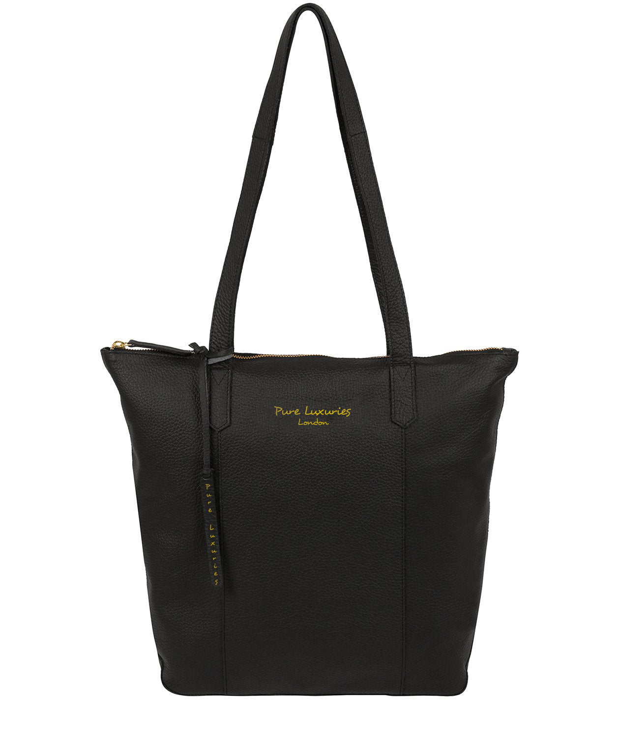 'Blendon' Jet Black Leather Tote Bag