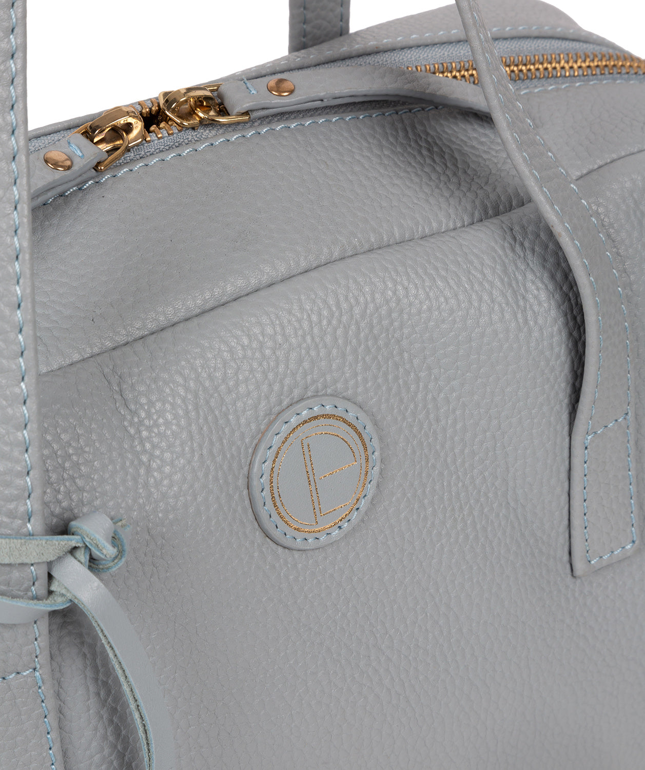 'Pitunia' Cashmere Blue Leather Shoulder Bag